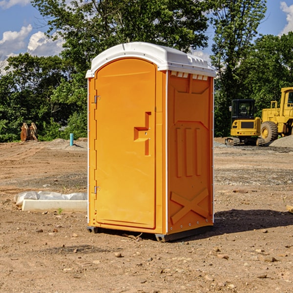 how often are the portable toilets cleaned and serviced during a rental period in Guernsey